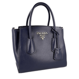 Prada Women's Blue Leather Shoulder Bag 1BG369