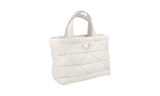 Prada Women's 1BG380 White Leather Shoulder Bag