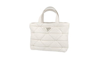 Prada Women's White Leather Padded Nappa Spectrum Shoulder Bag 1BG380