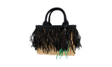 Prada Women's Beige Midollino Wicker Shoulder Bag 1BG835