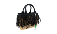Prada Women's Beige Midollino Wicker Shoulder Bag 1BG835