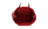 Prada Women's Red Leather Tote Shopper 1BG865
