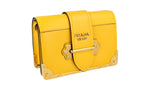 Prada Women's 1BH018 Yellow High-Quality Saffiano Leather Leather Shoulder Bag