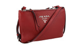 Prada Women's Red Leather Shoulder Bag 1BH046