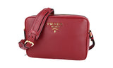 Prada Women's Red Leather Shoulder Bag 1BH079