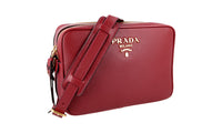 Prada Women's Red Leather Shoulder Bag 1BH079