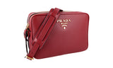 Prada Women's Red Leather Shoulder Bag 1BH079