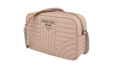 Prada Women's Beige Leather Diagramme Crossbody Shoulder Bag 1BH083