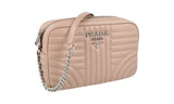 Prada Women's Beige Leather Diagramme Shoulder Bag 1BH083