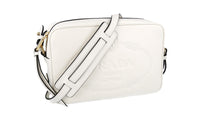 Prada Women's 1BH089 White Leather Shoulder Bag