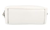 Prada Women's White Leather Logo Crossbody Shoulder Bag 1BH089