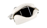 Prada Women's White Leather Logo Crossbody Shoulder Bag 1BH089