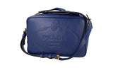 Prada Women's Blue Leather Shoulder Bag 1BH089