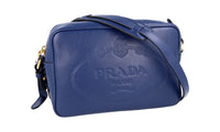 Prada Women's Blue Leather Shoulder Bag 1BH089