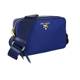 Prada Women's Blue Leather Crossbody Shoulder Bag 1BH089
