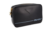 Prada Women's 1BH093 Black Leather Shoulder Bag