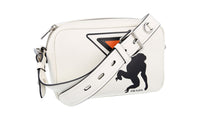 Prada Women's White Leather Shoulder Bag 1BH093