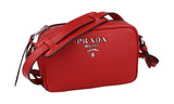 Prada Women's Red Leather Shoulder Bag 1BH096