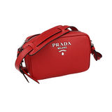 Prada Women's Red Leather Shoulder Bag 1BH096
