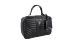 Prada Women's 1BH119 Black Leather Shoulder Bag