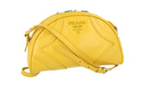 Prada Women's Yellow Leather Bowling Bag Shoulder Bag 1BH140