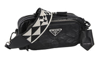 Prada Women's Black Leather Re-edition 2001 Shoulder Bag 1BH198
