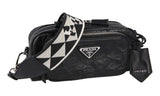 Prada Women's Black Leather Re-edition 2001 Shoulder Bag 1BH198