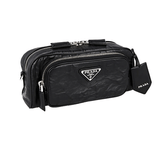 Prada Women's Black Leather Re-edition 2001 Shoulder Bag 1BH198