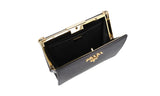 Prada Women's Black Saffiano Leather Light Frame Shoulder Bag 1BK065