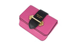 Prada Women's Pink Leather Cahier Shoulder Bag 1BL004