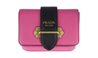 Prada Women's Pink Leather Cahier Shoulder Bag 1BL004