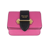 Prada Women's Pink Leather Cahier Shoulder Bag 1BL004