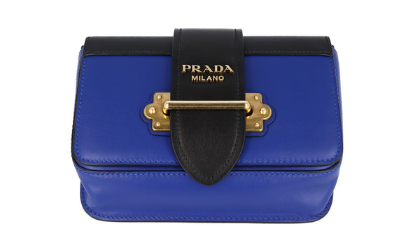 Prada Women's 1BL004 Blue Leather Shoulder Bag