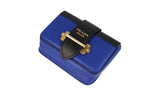 Prada Women's Blue Leather Cahier Shoulder Bag 1BL004