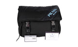 Prada Men's Black Mirage Traveller Hip Bag Crossbody Folder Bag 1BL015