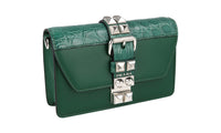 Prada Women's 1BL020 Green Leather Shoulder Bag