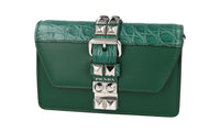 Prada Women's Green Leather Elektra Shoulder Bag 1BL020