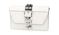 Prada Women's White Leather Elektra Shoulder Bag 1BL020