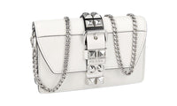 Prada Women's White Leather Elektra Shoulder Bag 1BL020