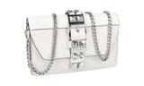 Prada Women's White Leather Elektra Shoulder Bag 1BL020