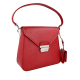 Prada Women's Red Saffiano Leather Shoulder Bag 1BN019