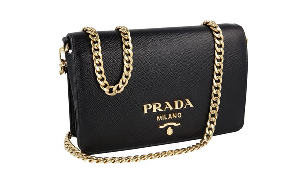Prada Women's 1BP006 Black Saffiano Leather Leather Shoulder Bag