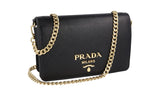 Prada Women's Black Saffiano Leather Shoulder Bag 1BP006