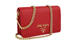 Prada Women's 1BP006 Red Saffiano Leather Leather Shoulder Bag