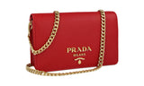 Prada Women's Red Saffiano Leather Shoulder Bag 1BP006