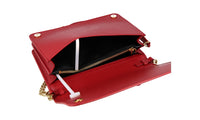 Prada Women's Red Saffiano Leather Shoulder Bag 1BP012