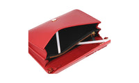 Prada Women's Red Saffiano Leather Envelope Shoulder Bag 1BP014