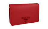 Prada Women's Red Saffiano Leather Shoulder Bag 1BP018
