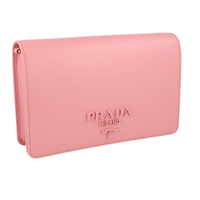 Prada Women's Pink Saffiano Leather Shoulder Bag 1BP018