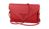 Prada Women's Red High-Quality Saffiano Leather Shoulder Bag 1BP020